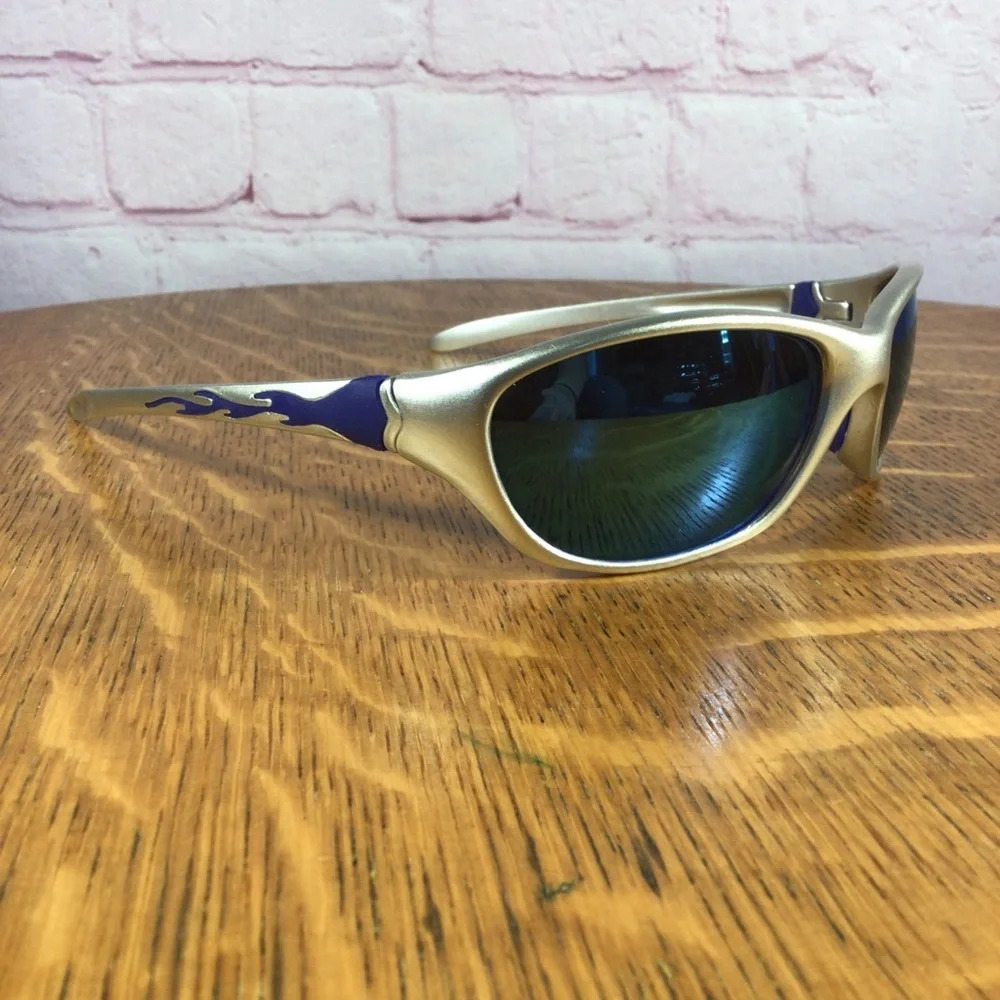 Silver and Blue Frame Sunglasses